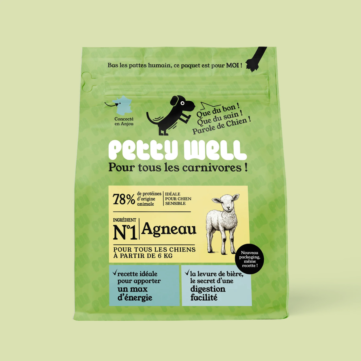 Croquettes Chien Adulte Digestion Sensible - Agneau, Légumes