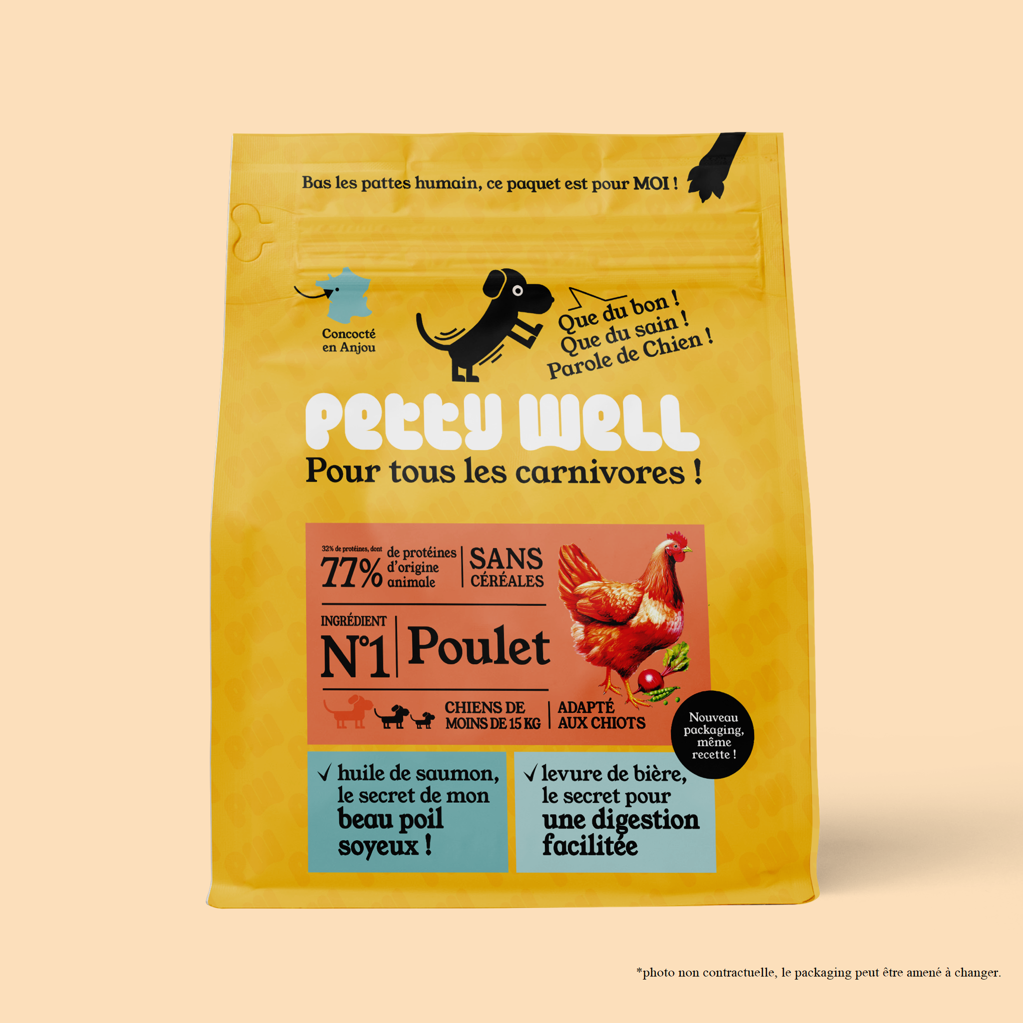 Notre recommandation : Croquettes Chien Poulet Sans Céréales Ajoutées, Légumes Toutes Tailles