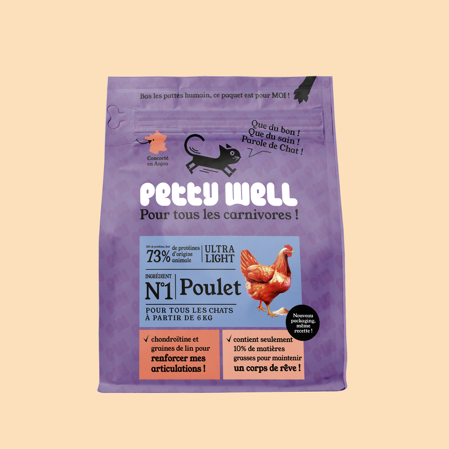 Croquettes light chat surpoids chat stérilisé