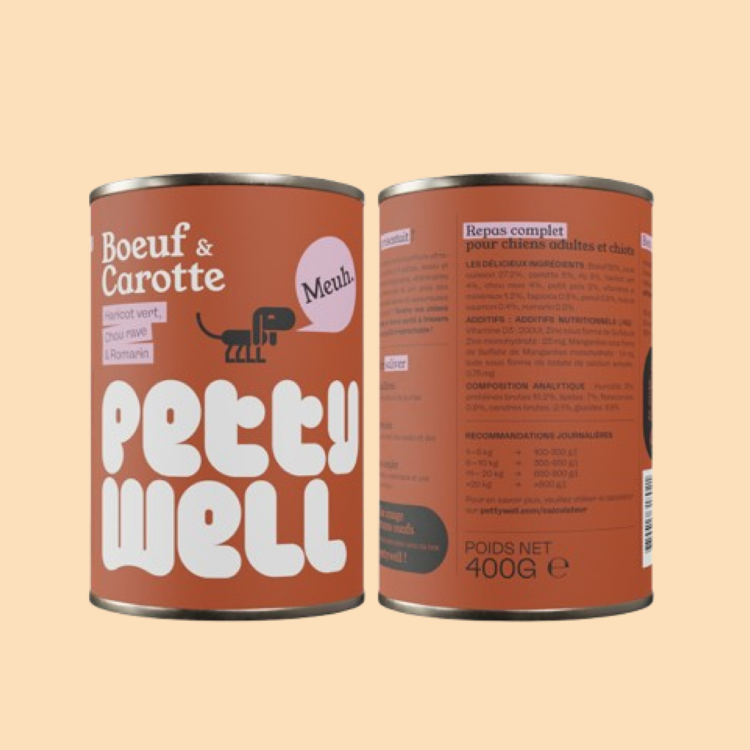 Pâtée Chien - Recette Bœuf, Carotte